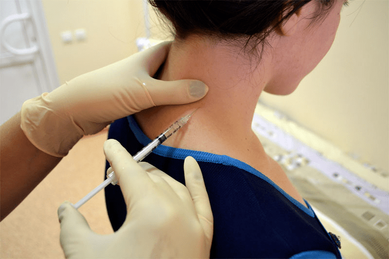 Anestetična blokada za osteohondrozo